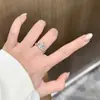 Anillo de Corona de Gota de Agua con Diamantes Completos de Cristal Blanco Natural para Mujer, Diseño de Nicho, Exquisito, Moderno, Lujo Ligero, Anillo de Gama Alta