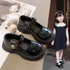 Zapatos Negros de Piel para Niñas 2026 Primavera y Otoño Nueva Moda Zapatos de Princesa para Niñas, Zapatos de Rendimiento Estilo Británico para Niños Estudiantes