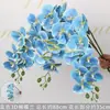 Orquídea Phalaenopsis Impresa en 3D con 9 Flores, Flor Artificial de Goma Suave, Material para Arreglos Florales, Decoración de Bodas, Fondo Floral, Flor Artificial