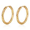Ins Moda Europea y Americana Gympani Acero de Titanio Redondo para Mujer 18K Hebilla de Oreja Estilo Simple Acero Inoxidable Aretes Aretes Plateados