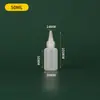 60 100 200ml Botella de Producción Transparente con Punta HDPE Botella Vacía Aprietable Botella para Salsas Doméstica Aprietable con Escala