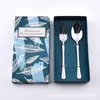 Conjunto de Talheres de Aço Inoxidável com Cabo Preto Restaurante Casa Dourado Faca, Garfo, Colher, Colher de Chá, Garfo de Chá, Colher de Café, Colher de Sobremesa