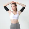 Amazon transfronteiriça feminina modeladora de corpo manga de braço yoga esportes fitness emagrecedora roupas de suor faixa de braço que absorve o suor equipamento de proteção