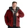 Novo 2024 Inverno Punk Masculino Jaqueta de Algodão Acolchoado Cardigan Estampa Digital Moda Urbana Com Capuz Jaqueta de Algodão Acolchoado