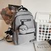 Nueva mochila resistente y duradera de gran capacidad para estudiantes de secundaria y preparatoria Mochila de pareja para estudiantes universitarios de moda estilo Hong Kong para hombre
