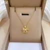 [Acero de titanio] Collar elegante para mujer, cadena de acero con microincrustaciones de cobre, color simple, elegante y elegante, cadena para clavícula.