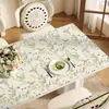 Mantel Individual Floral Fresco, Impermeable, Resistente a Manchas, Resistente al Calor, Rectangular, Mantel Resistente a Altas Temperaturas, Mantel para Mesa de Centro, Tapete Protector
