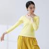Ropa de Práctica de Baile para Mujeres, Tops de Nuevo Estilo, Danza Clásica, Examen de Arte para Adultos, Ropa de Yoga para Moldear el Cuerpo, Ropa Diaria de Manga Corta para Bailarines