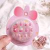 Crianças Nail Patch Nail Patch Wear Armor Nova Pulseira Wearable Rubber Band Cartoon Toy Set Nail Patch