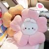 Almohada de coche con diseño de oso y conejo, con diseño de tira de cintura y corte de dibujos animados, cómoda y suave, universal para las cuatro estaciones.