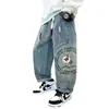 Calças jeans masculinas primavera e outono workwear calças infantis roupas primavera 2024 novo médio e grande primavera roupas infantis moda meninos