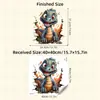 Br3305Q Desenho Animado 3D Parede Quebrada Dinossauro Fofo Pequeno Adesivos de Parede Autoadesivos Decoração de Parede de Fundo para Quarto de Crianças