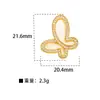 Moda Transfronteiriça Liga de Cobre Micro Diamante Zircônia Colorida Borboleta Pingente Acessórios DIY Acessórios de Colar Atacado