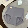 Shorts Triangle Feminino Outono/Inverno Novo Cintura Alta Lã Fio Térmico Controle de Barriga Levanta Bumbum Sem Costura Parte Íntima Antibacteriana