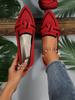 Zapatos Casuales para Mujer de Punto Volador de Nuevo Estilo para Primavera y Otoño, Puntiagudos, Adelgazantes, Planos sin Cordones, con Lazo