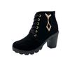 2024 Novas Botas Femininas de Salto Alto Grosso Estilo Coreano Plataforma Salto Grosso Botas Martin Comércio Exterior Tamanho Grande Botas Curtas Femininas 42
