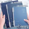 Caderno de folhas soltas removível A5 azul degradê, confortável de segurar, caderno B5, bloco de notas de folhas soltas espesso para estudantes, atacado