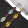 Cadena de cintura de metal tallado estilo étnico vintage con colgante de flor, cuentas redondas, cinturón delgado para decoración de cintura de vestido