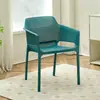 Silla de Plástico para el Hogar Nórdico, Silla Simple Engrosada con Reposabrazos y Respaldo, Silla con Respaldo para Exteriores para Negociación, Ocio y Uso en el Comedor