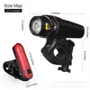 Nueva luz delantera para bicicleta luz de advertencia para bicicleta luz delantera para bicicleta de montaña traje de luz delantera y trasera recargable por USB
