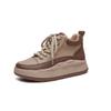 Sapatos de Cano Alto de Couro Genuíno para Mulheres com Veludo para Aquecimento Heattech Outono e Inverno 2025 Novos Versáteis Estudante Retro Estilo Britânico Esportivos e Casuais