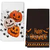 Pano de Prato Popular de Halloween da Temu com Desenhos de Abóbora e Fantasma, Atmosfera Festiva de Halloween Estilo Americano Pano de Cozinha Pano de Prato