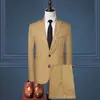 Otoño Nuevo Moda Masculina Casual de Negocios Traje Británico Traje Traje de Negocios para Hombre Traje para Hombre Conjunto de Dos Piezas