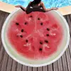 Absorvente de Água, Secagem Rápida, Comércio Exterior, Estampado de Frutas, Estampado com Franjas, Microfibra, Poliéster Puro Toalha de Banho, Toalha de Praia, Redondo, Espessado