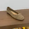 Zapatos Planos de Gamuza Coreanos de Boca Baja para Mujer 2025 Primavera y Otoño Nuevos Zapatos de Gorro Retro de una Sola Pierna para Mujer Planos Zapatos de Ballet