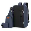 Nuevo conjunto de tres piezas de bolsa de pecho transfronteriza, mochila de negocios casual de tela Oxford con carga USB para portátil de 16 pulgadas
