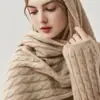 Bufanda de Lana Trenzada de Cachemira Nueva para Mujer Otoño e Invierno