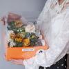 Día del Maestro Maleta Cuadrada Transparente de PVC Caja Plegable de Flores Caja de Empaque para Flores Caja de Arreglo Floral 520 Bolso