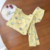 Conjunto de Pijama Infantil de Lã 270g para Outono e Inverno Íntimo para Meninos e Meninas Bebê Escovado Desenho Animado Roupa de Casa