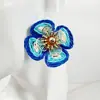 Joyería de Estilo Europeo y Americano, Pendientes de Girasol de Rafia Hechos a Mano, Pendientes Grandes Exagerados de Flor, Joyería de Estilo Festivo al por Mayor
