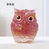 Amazon Pedrinhas de Cristal Natural Resina Coruja Animal Figura Cruzamento Decoração de Casa Artesanato