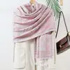 Bufanda Larga Jacquard Paisley con Borlas de Estilo Bohemio Étnico de Lujo Ligero de Nuevo Estilo con Bordado Estilo Chino para Salir
