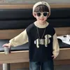 Suéter de Cachorro para Meninos, Roupas de Primavera, Outono e Inverno, Suéter Estiloso de Gola Redonda para Crianças, Camada Base Quente, Macio, Respirável e Anti-Pilling