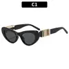 Gafas de Sol Estilo Nuevo Ojo de Gato Ovaladas Retro Hip-Hop Estilo Callejero, Moda para Exteriores Vacaciones Ciclismo Protección Solar Gafas de Sol Transfronterizas