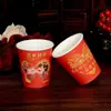 Copos de Papel para Casamento, Copos Descartáveis para Casamento, Copos de Papel Espessos para Casamento, Copos de Chá, Coleção de Artigos para Celebração de Casamento