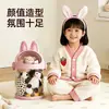 Cubo de almacenamiento de juguetes de dibujos animados para escritorio, gran capacidad, transparente, con tapa, a prueba de polvo, para guardar bloques de construcción y peluches infantiles