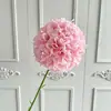 Bolas de Seda Dorada Flores Artificiales para Boda, Decoración de Escena de Boda, Arreglo Floral, Hortensia Artificial, Flores Falsas, Arreglo Floral de Piso, Flores de Seda