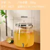 Jarra de Agua Fría para Uso Doméstico, Grado Alimenticio, Gran Capacidad, para Jugos, Bebidas, Té Cold Brew, con Grifo, Cubo Refrigerador para Nevera