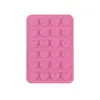 24 Ventosas de Silicona Negras Sencillas Pegatinas de Ventosa Antideslizantes Funda para Teléfono Móvil Portátil Cuadrada Extraíble Soporte para Teléfono Móvil