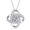 Collar Colgante de Cadena Larga Estilo Coreano En Stock Versátil Transfronterizo Simple Moda Plata S925 Moissanita Estilo Yis Verano para Mujeres