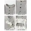 Camiseta Dulce de Manga Larga para Niña Primavera y Otoño 2026 Nuevo Estilo Bebé Niña Algodón Puro Rayas Cuello de Encaje Cardigan Falso de Dos Piezas