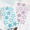 Adesivos de estrela pentagrama azul com strass para show, maquiagem de apoio azul, adesivos de pedras de strass autoadesivos para meninas