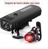 Alemão novas luzes de bicicleta ao ar livre faróis de bicicleta de montanha USB recarregável equipamento de condução lanterna LED