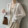 Nuevo Cárdigan de Protección Solar Estilo Chino con Botones de Rana Camisa para Mujer Verano Delgado Manga Larga Chifón Diseño Francés Top Ligeramente Transparente
