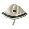 Sombrero de Bebé Yipan Primavera Otoño Nuevo Letra Ins Bordado Infantil Pequeño Protección Solar Sombrero de Cubo Sombrero de Pescador para Bebé