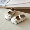 Zapatos Dulces de Princesa para Niñas Estilo Otoño Lazo Lolita Mary Janes Planos 3-6 Años Zapatos Suaves de Suela para Actuación Infantil